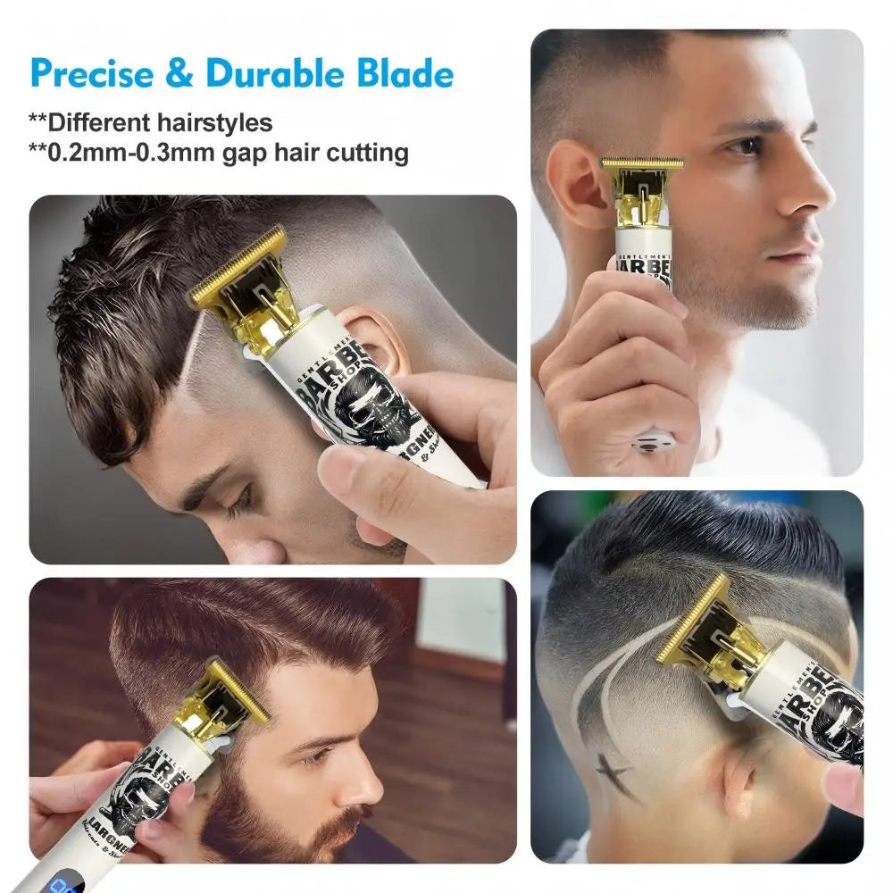 Largner Hair Clipper And Shaver With Ceramic T Blade And 8 Guide Combs