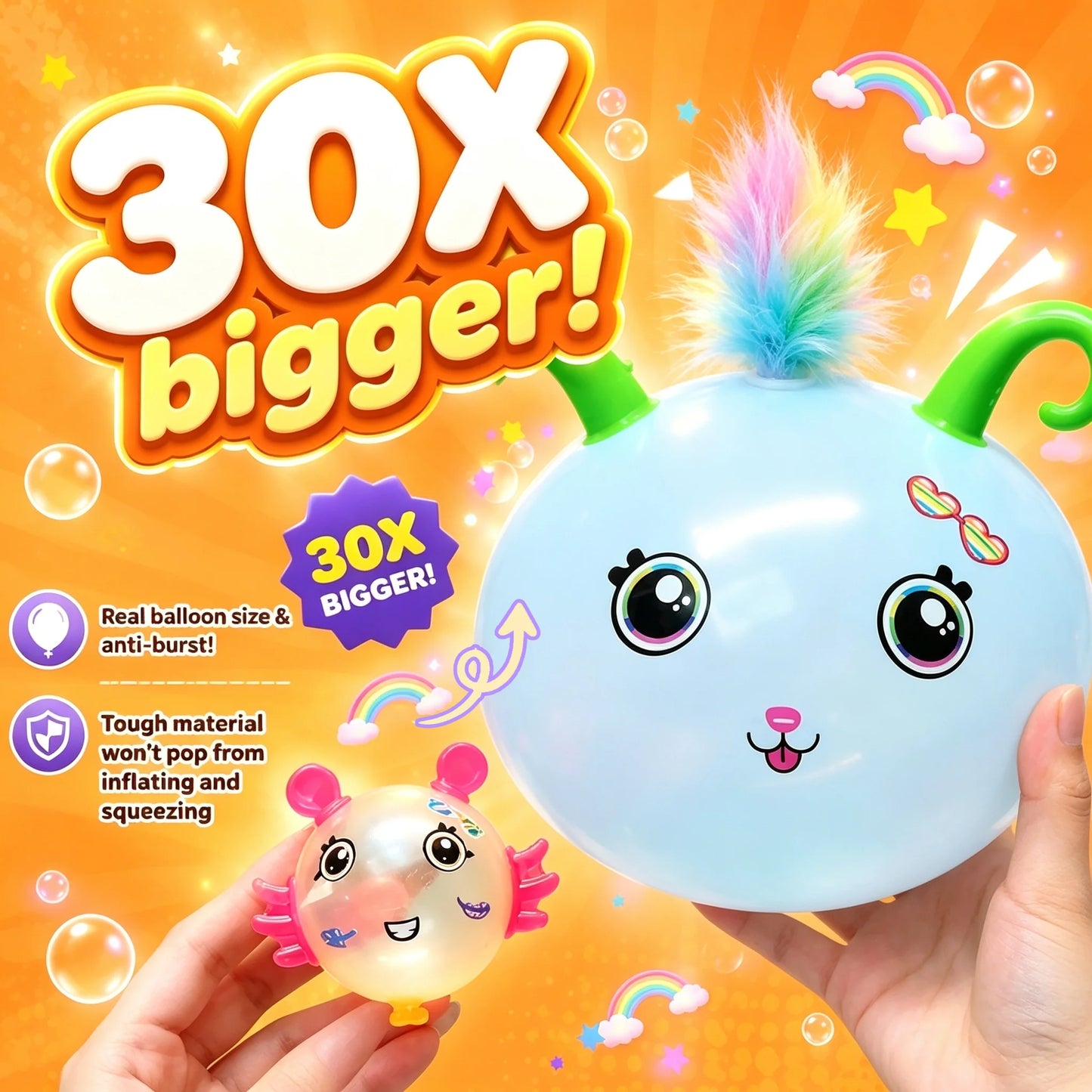 Large‑size DIY Balloon Machine, DIY Magic Sticky Balls, Kids Birthday Gift for Girls, Educational Assemble Bouncy Ball Toy