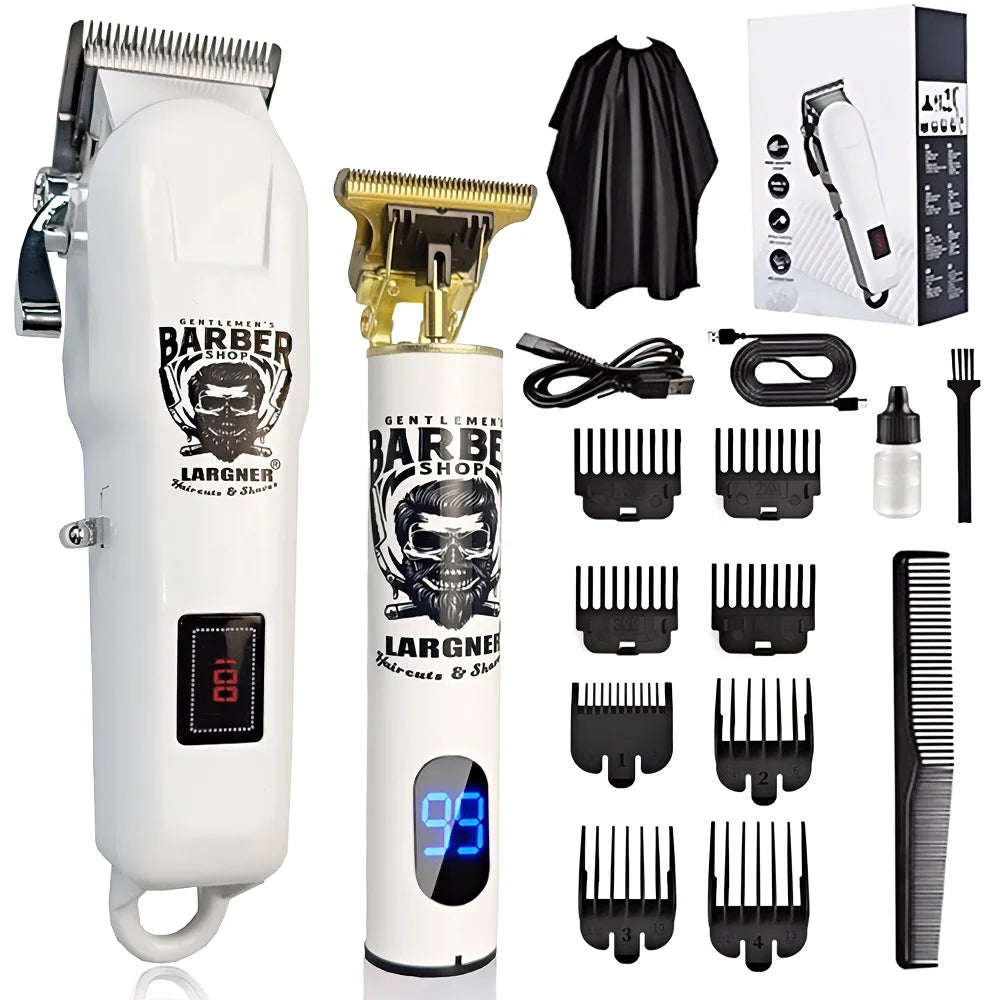 Largner Hair Clipper And Shaver With Ceramic T Blade And 8 Guide Combs