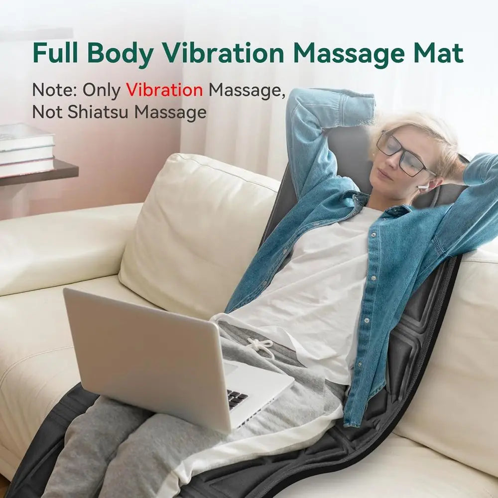 Full Body Vibration Massage Mat With 10 Motors And Heating