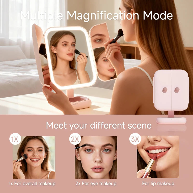 Doco Lab LED Makeup Mirror Magnifying USB Rechargeable 360 Degree