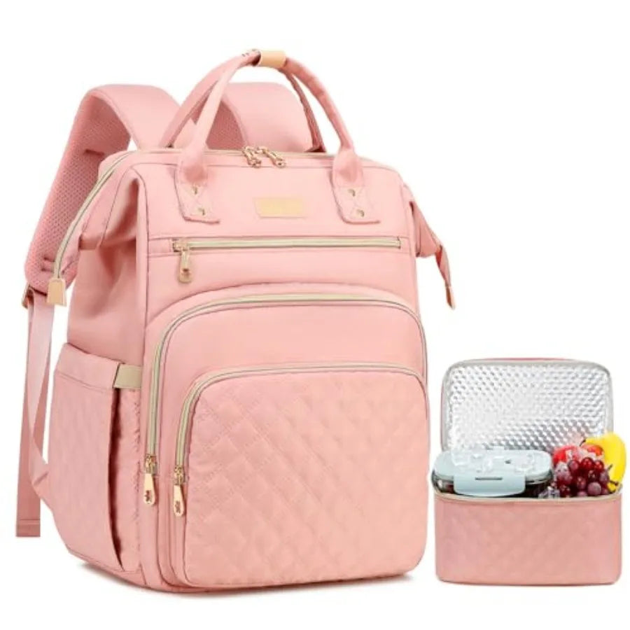 Lunch Backpack With Insulated Cooler And Laptop Compartment