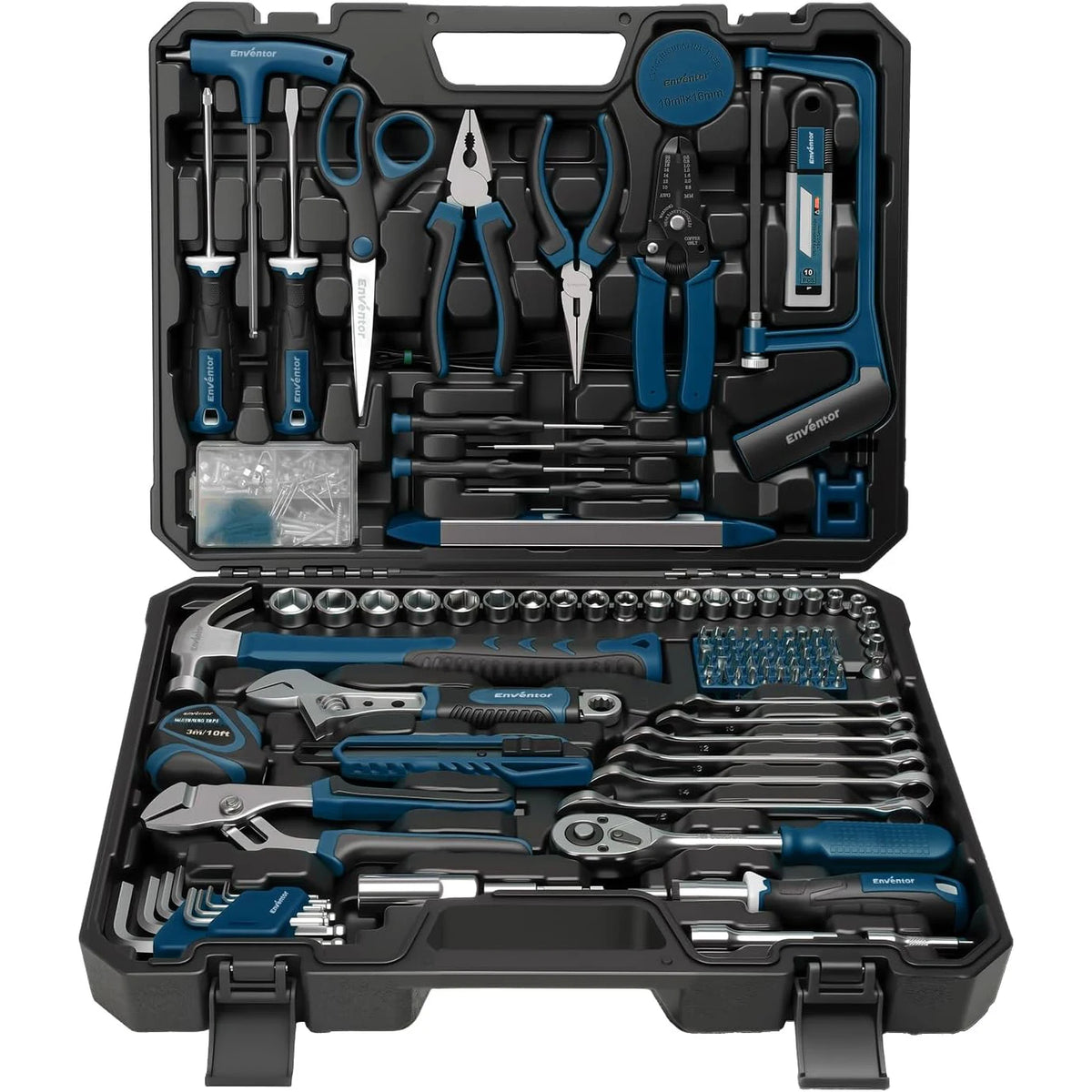 Enventor Home Tool Kit with Toolbox for Repairs and DIY
