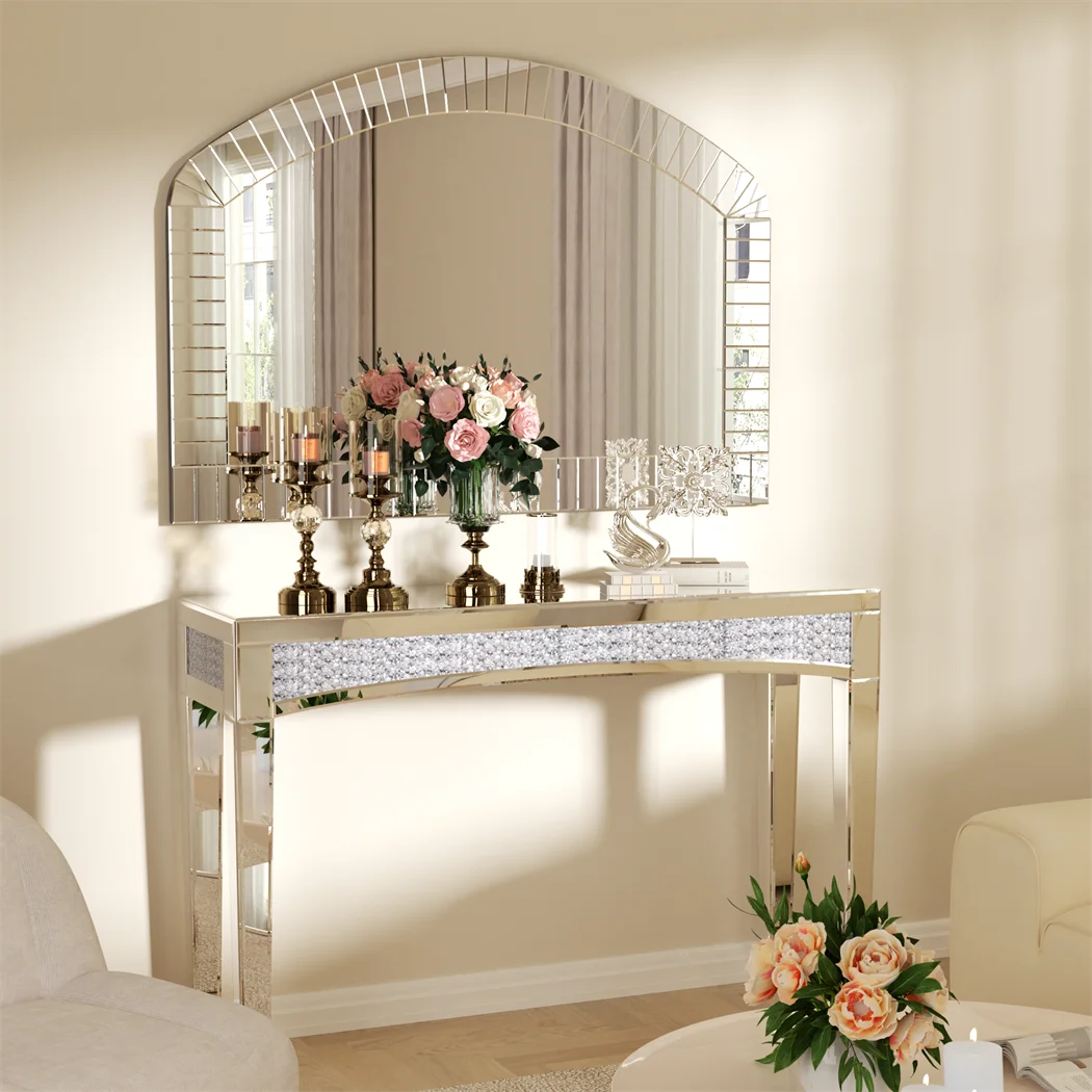 LUVODI Large Wall Mirror Beveled Glass Edge Grecian Venetian Style Home Decorative Full-Length Mirror