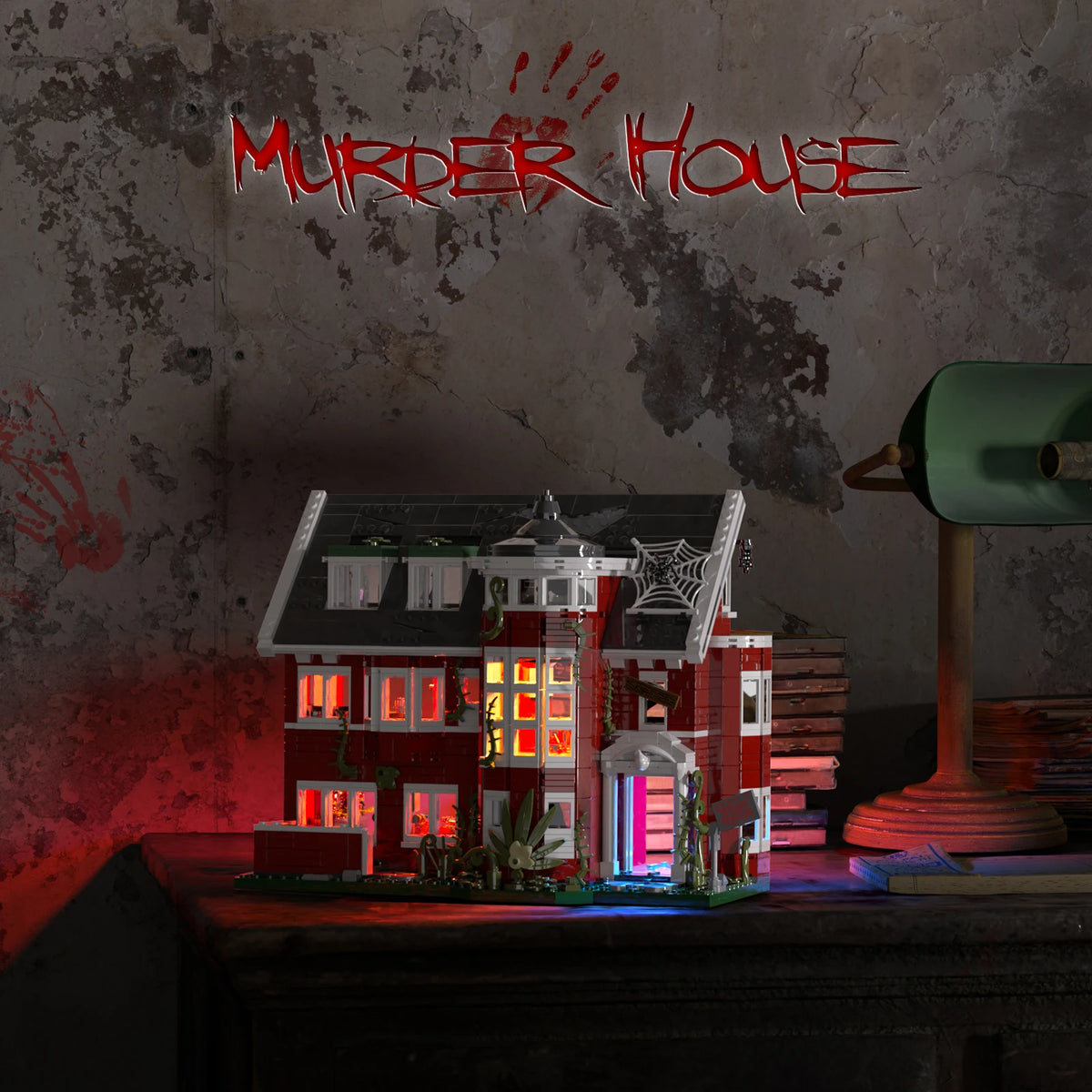 AHS Murder House Building Blocks Set Horror Story Creative Architecture Home Decoration Room Ornament Halloween Gifts for Adults Fans