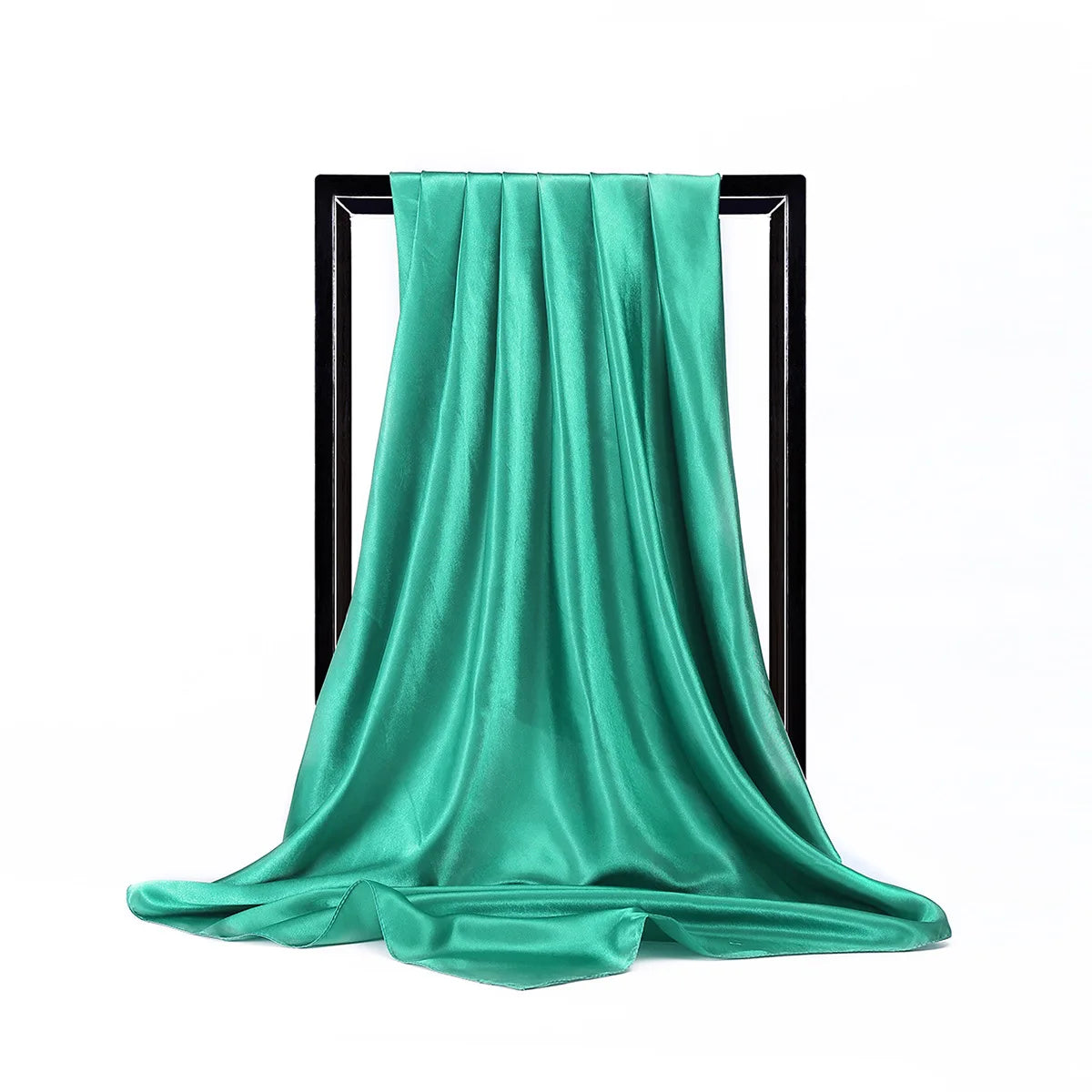 JTVOVO Silk Hijab Scarf Women Satin Solid Bandana Shawl