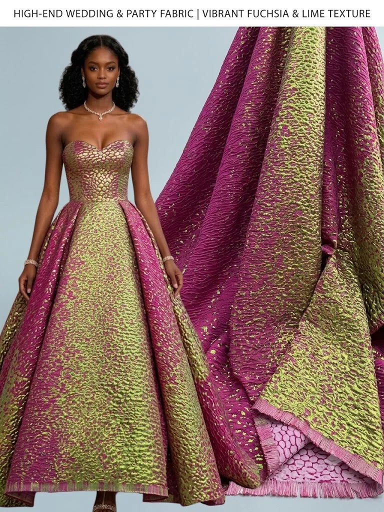 Brandless Nigerian Jacquard Lace Fabric High Quality African Brocade Luxury Party Dress Sewing Material