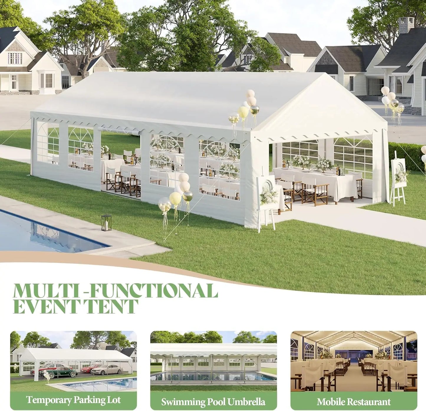 Heavy Duty Party Tent With Sidewalls For Outdoor Events