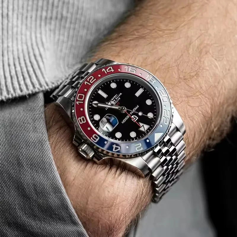 PAGANI DESIGN GMT Men's Luxury Sapphire Automatic Mechanical Watch