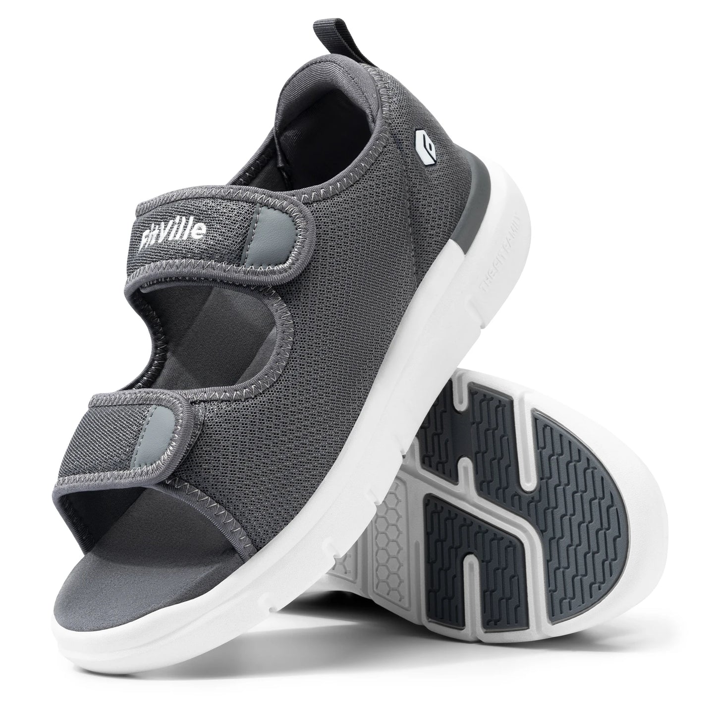 Fittington Men‘s Diabetic Sandals Wide Diabetic Shoes for Men Beathable Beach Sandal with Arch Support Foot Pain Relief Plantar