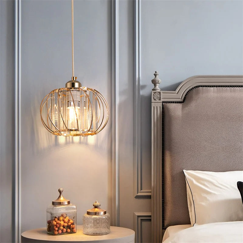 GreeLustr Crystal LED Chandelier Modern Pendant Ceiling Lamp