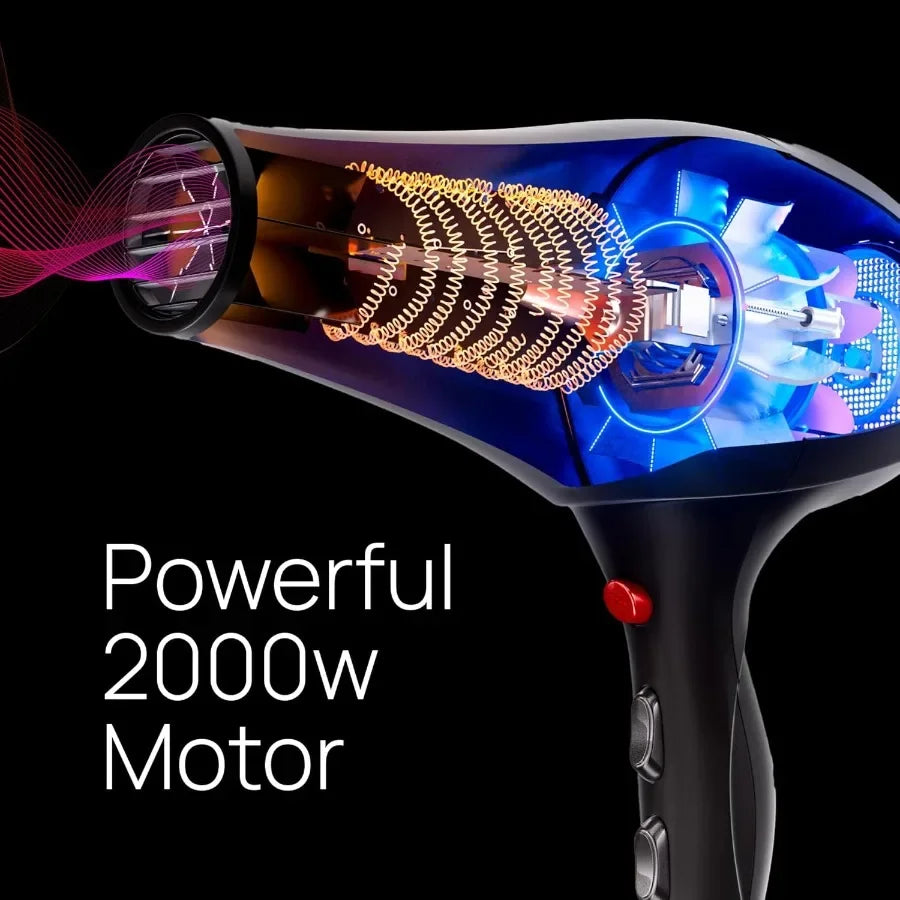 TLXT Professional Ionic Hair Dryer 2000W for Salon and Home