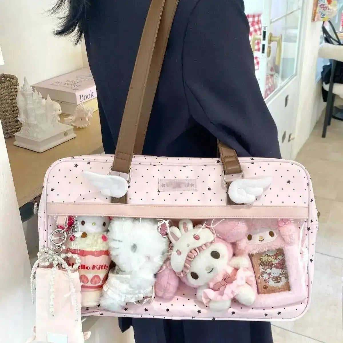 Ita Bag Lace Large Capacity Transparent Shoulder Bag Lolita Fashion