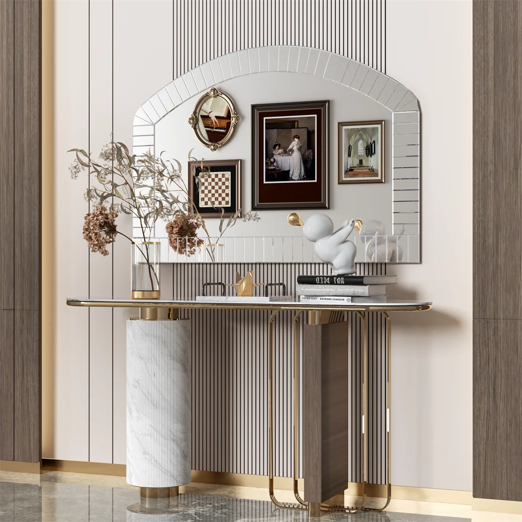 LUVODI Large Wall Mirror Beveled Glass Edge Grecian Venetian Style Home Decorative Full-Length Mirror