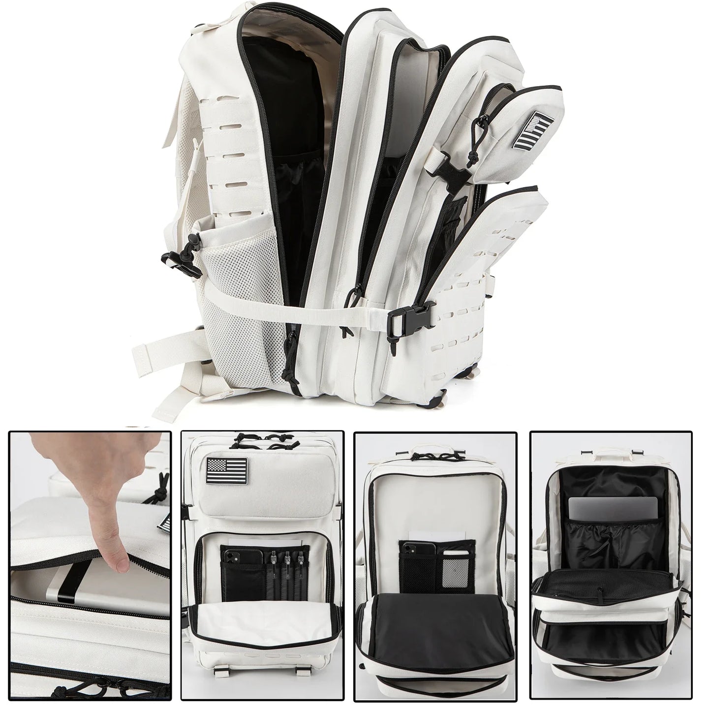 ReFire Gear Tactical Backpack For Outdoors With Water Bottle Holder