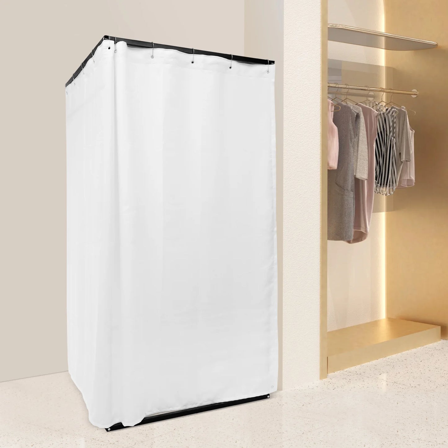 Portable Changing Room for Clothing Store & Outdoor Camping Instant Privacy Tent Shelter for 3-4 People with 35kg Load Capacity