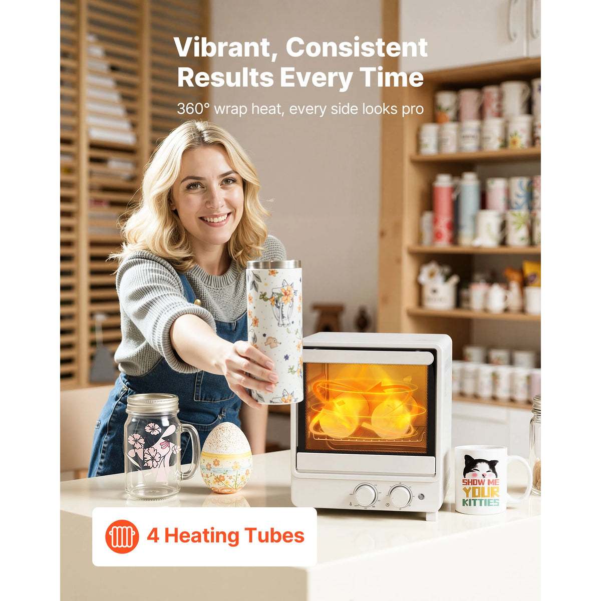 SucceBuy Sublimation Oven Machine for Tumblers Mugs and Bottles