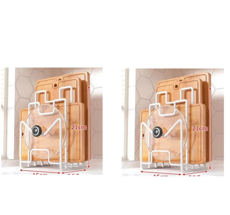 Multi Layer Pot Lid Holder And Kitchen Rack Stand Rustproof