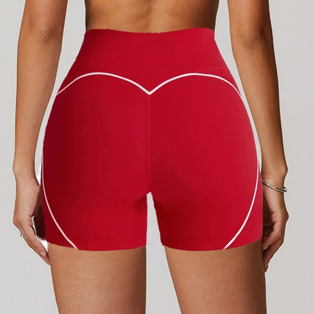 Womens Yoga Shorts High Waist Push Up Tights For Hip Lift Fitness