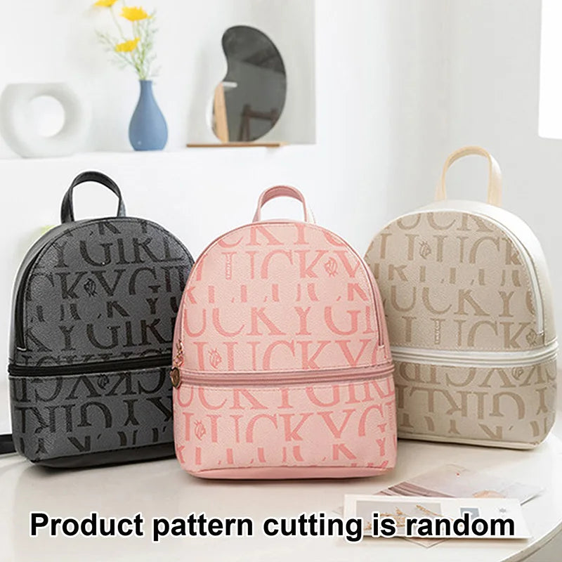 Mini PU Leather Crossbody Backpack For Women Travel