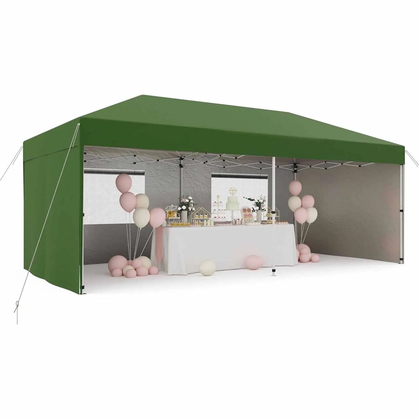 Pop Up Canopy Tent With Sidewalls 210D Oxford Fabric