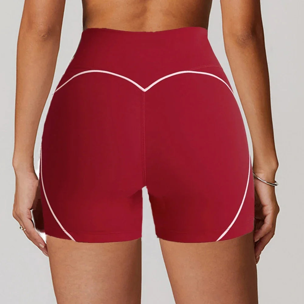 Womens Yoga Shorts High Waist Push Up Tights For Hip Lift Fitness