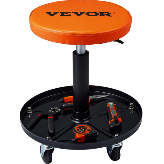 SucceBuy Pneumatic Rolling Mechanic Stool for Garage and Auto Repair