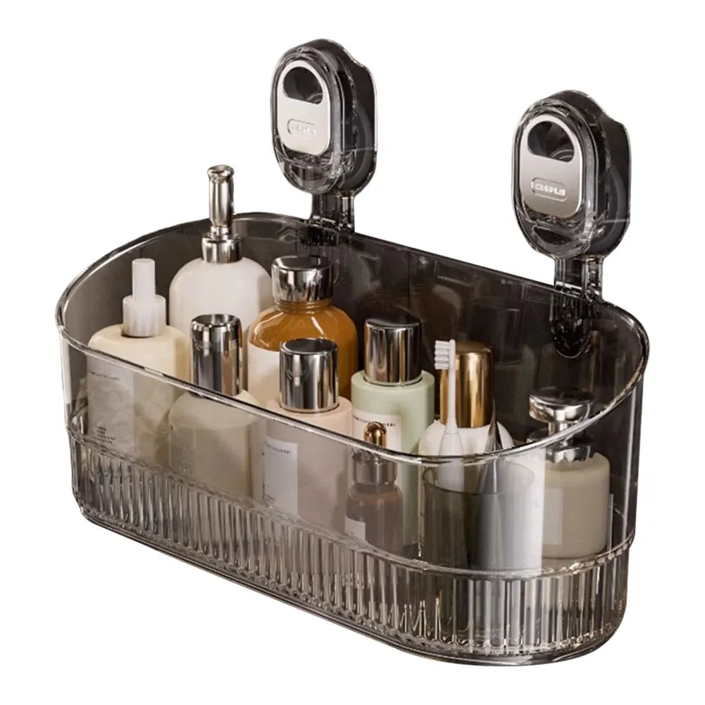 Hanging Shower Shelf Large Capacity & Strong Load-Bearing Removable Shower Basket Suction Cup Shower Caddy for Bathroom Kitchen