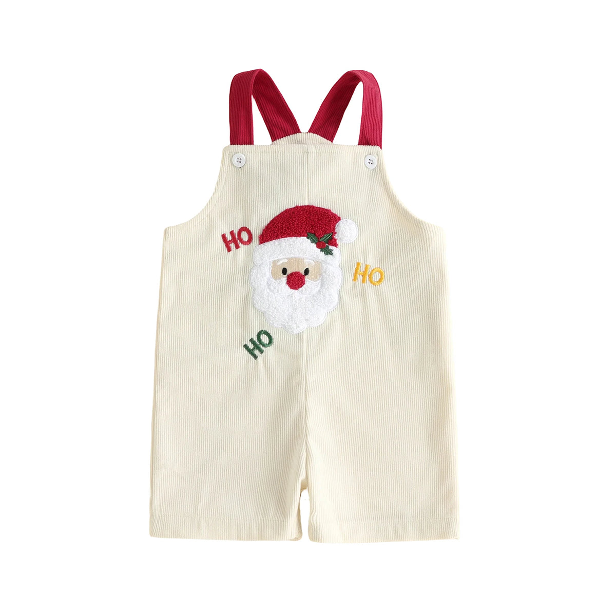 Embroidery Santa Boys Overall Shorts Girls-Boys Embroidery-Santa-Claus Girls Boys Overall Christmas Girls Boys Claus Embroidery