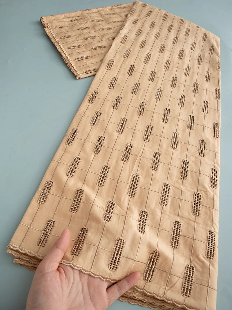 JiaDong Swiss Voile Cotton Lace Embroidery Fabric for Party Dresses