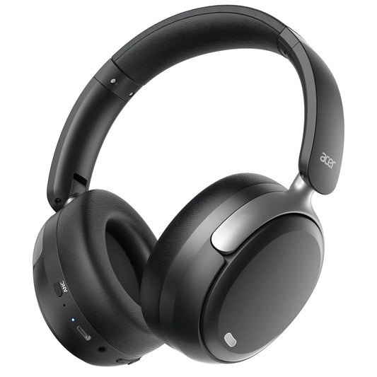 Acer OHR516 Wireless Over Ear Bluetooth 5.4 Headphones Active Noise Cancellation Dual Device Pairing Comfortable Foldable Design