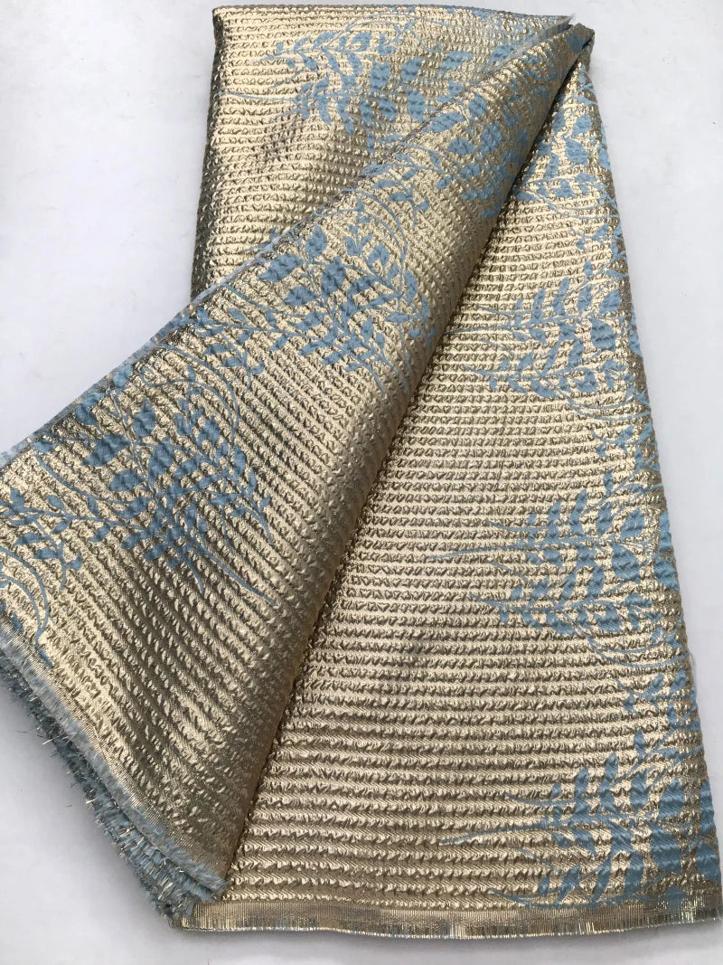 High Quality Nigerian Damask Brocade Lace Fabric For Bride