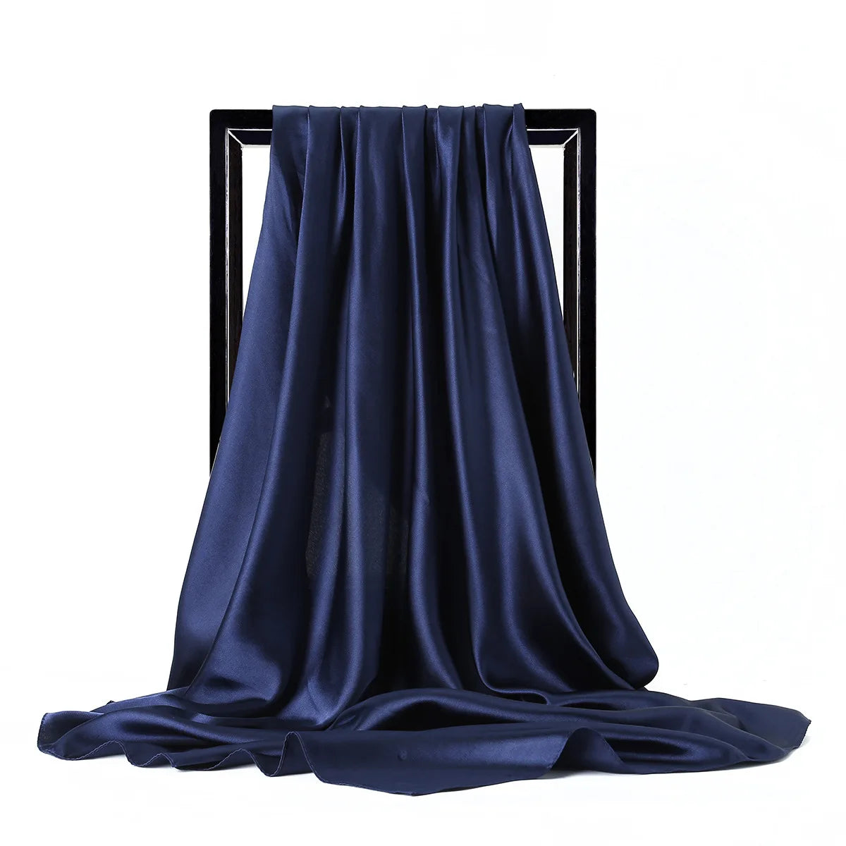 JTVOVO Silk Hijab Scarf Women Satin Solid Bandana Shawl