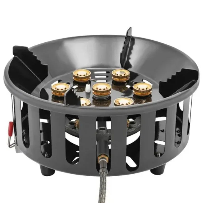 Portable Camping Stove With 3 Adapters 72000 BTU Windproof Electronic Ignition