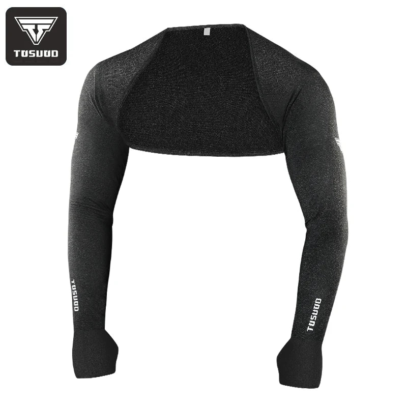 Men’s Ice Silk Sun Protection Shawl Arm Sleeves, UPF 50+ UV Block Integrated Cycling Arm Cover
