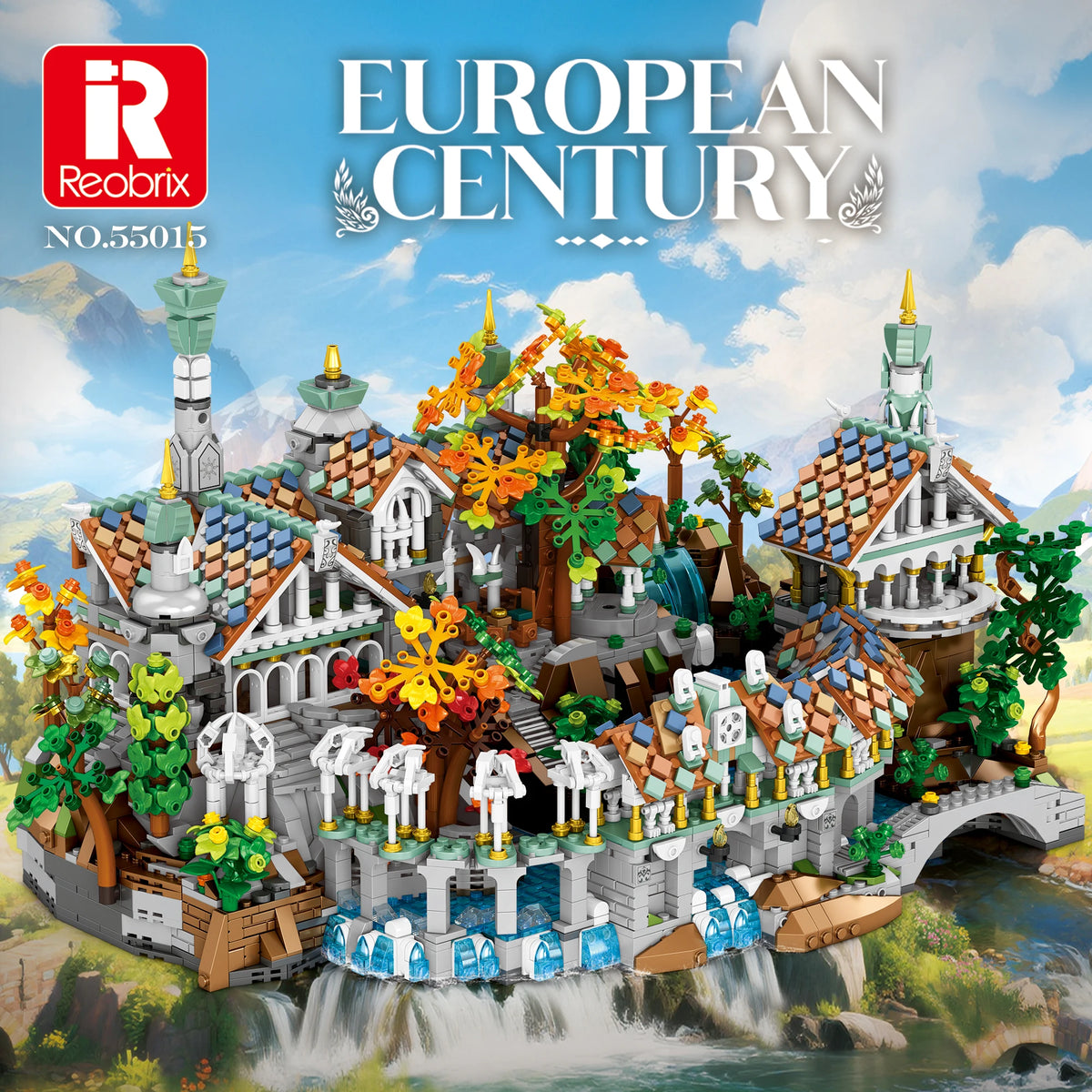 4406PCS MOC Movie Rings Rivendell Medieval Castle Building Blocks Street View Modular Architecture Model Bricks Toys Adults Gift
