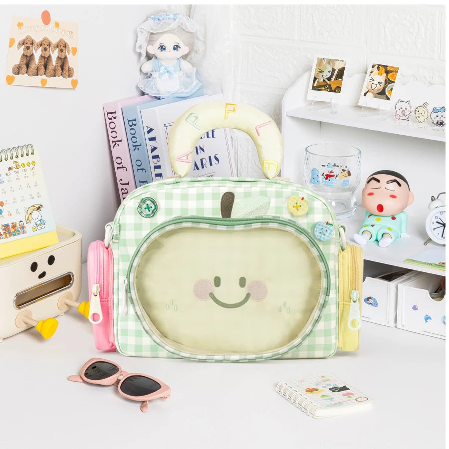 Kabaqoo Cute Apple Ita Bag Women Crossbody PU Leather