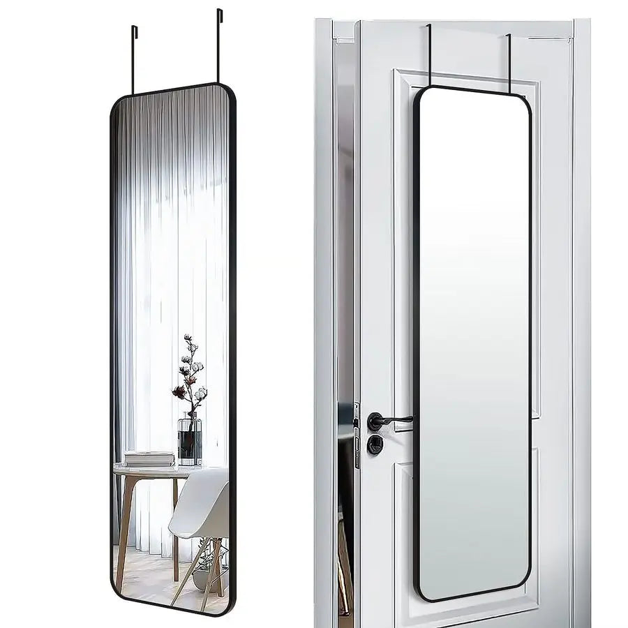 Rectangle Full Body Mirror With Aluminum Alloy Frame For Door Hanging Wall Mount