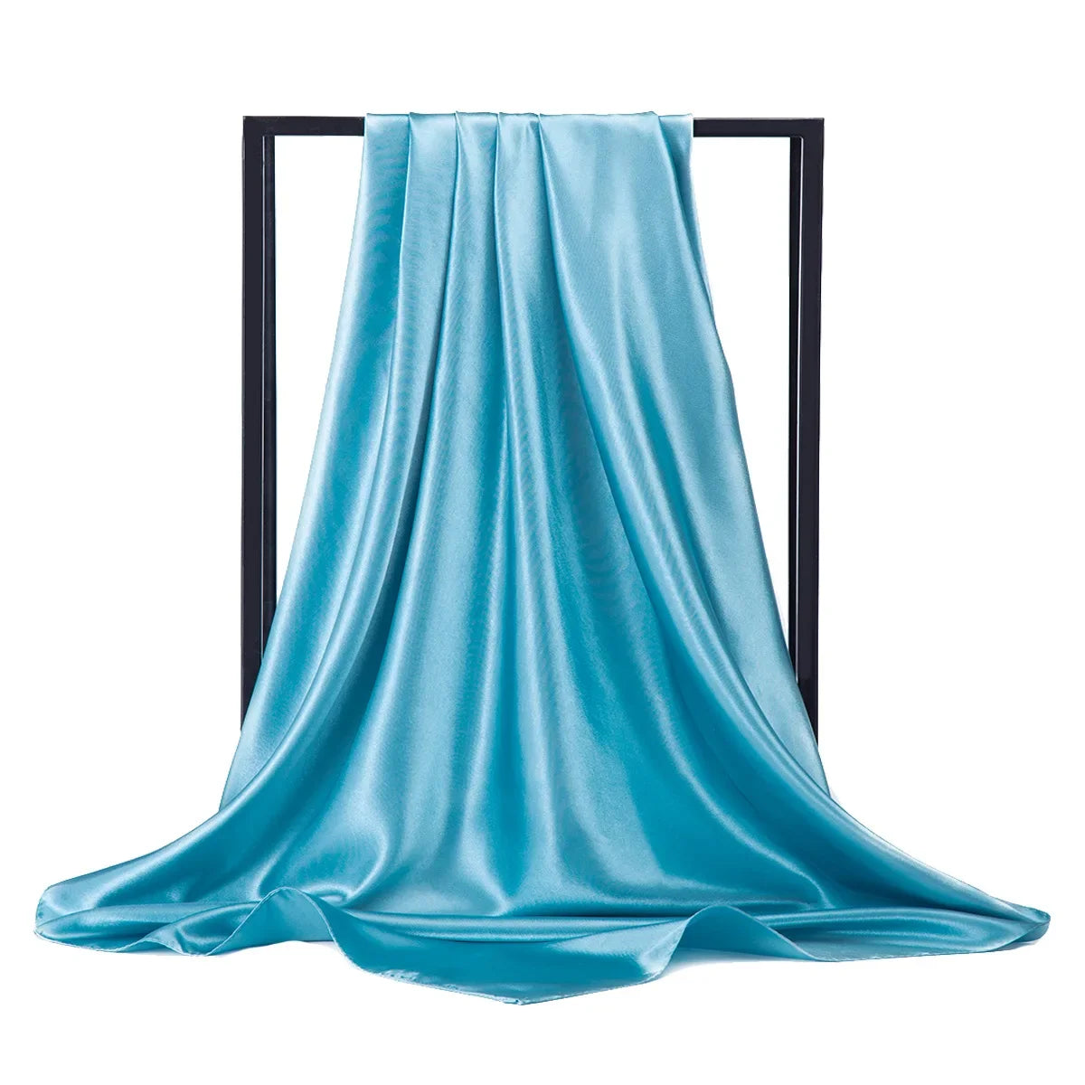 JTVOVO Silk Hijab Scarf Women Satin Solid Bandana Shawl