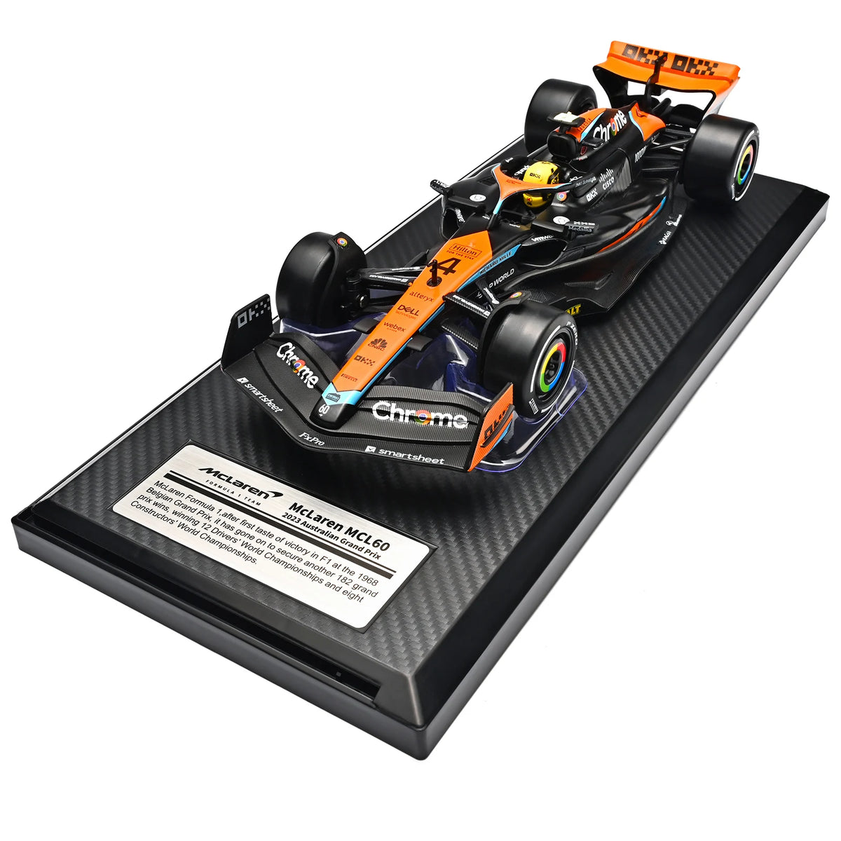 McLaren MCL60 Australian GP Diecast Racing Car Model Collectible Display