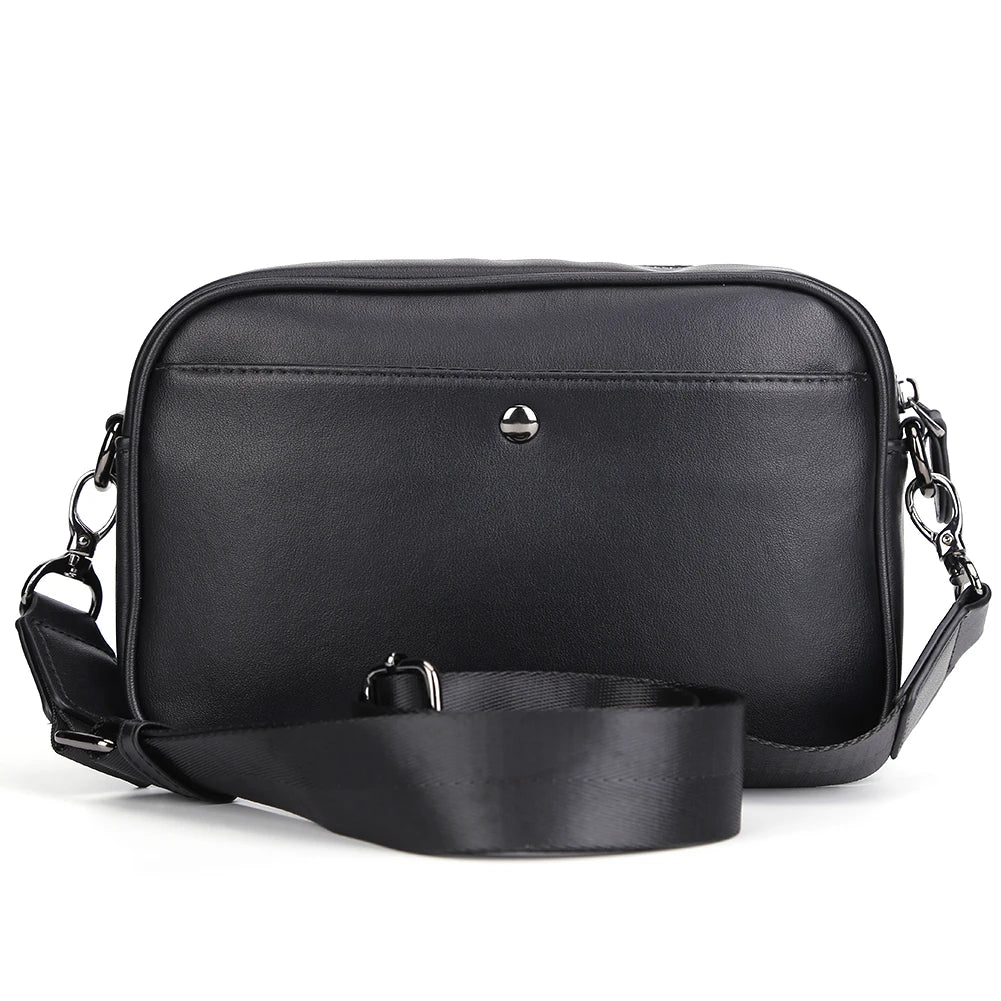 APWIKOGER Leather Fashion Crossbody Bag For Men Casual Business Sling