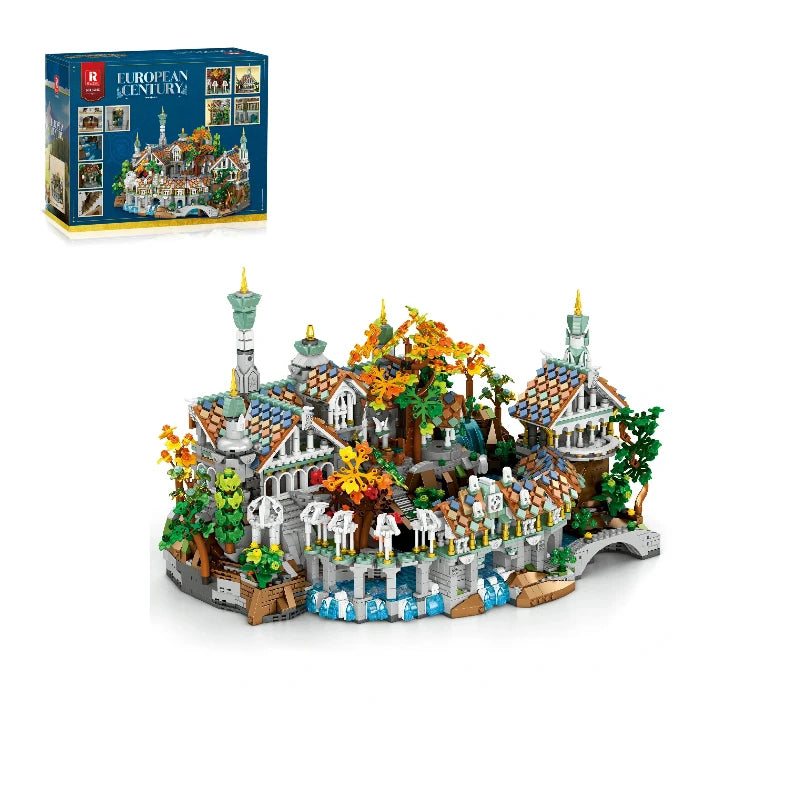 4406PCS MOC Movie Rings Rivendell Medieval Castle Building Blocks Street View Modular Architecture Model Bricks Toys Adults Gift