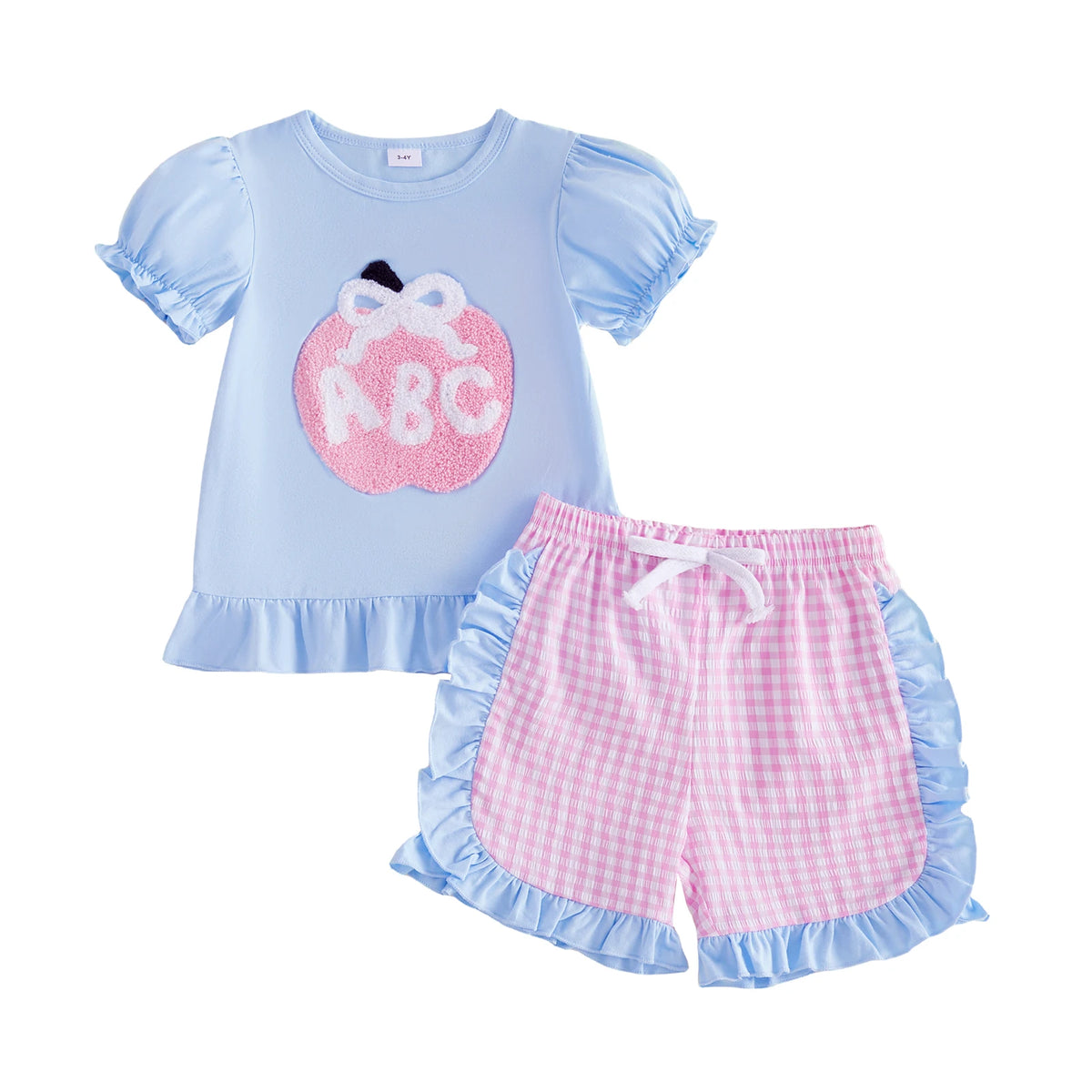 Girls Casual Outfit Floral Print Off-Shoulder Ruffle Tops Denim Shorts 2 Pcs Set for Summer Beach Vacation