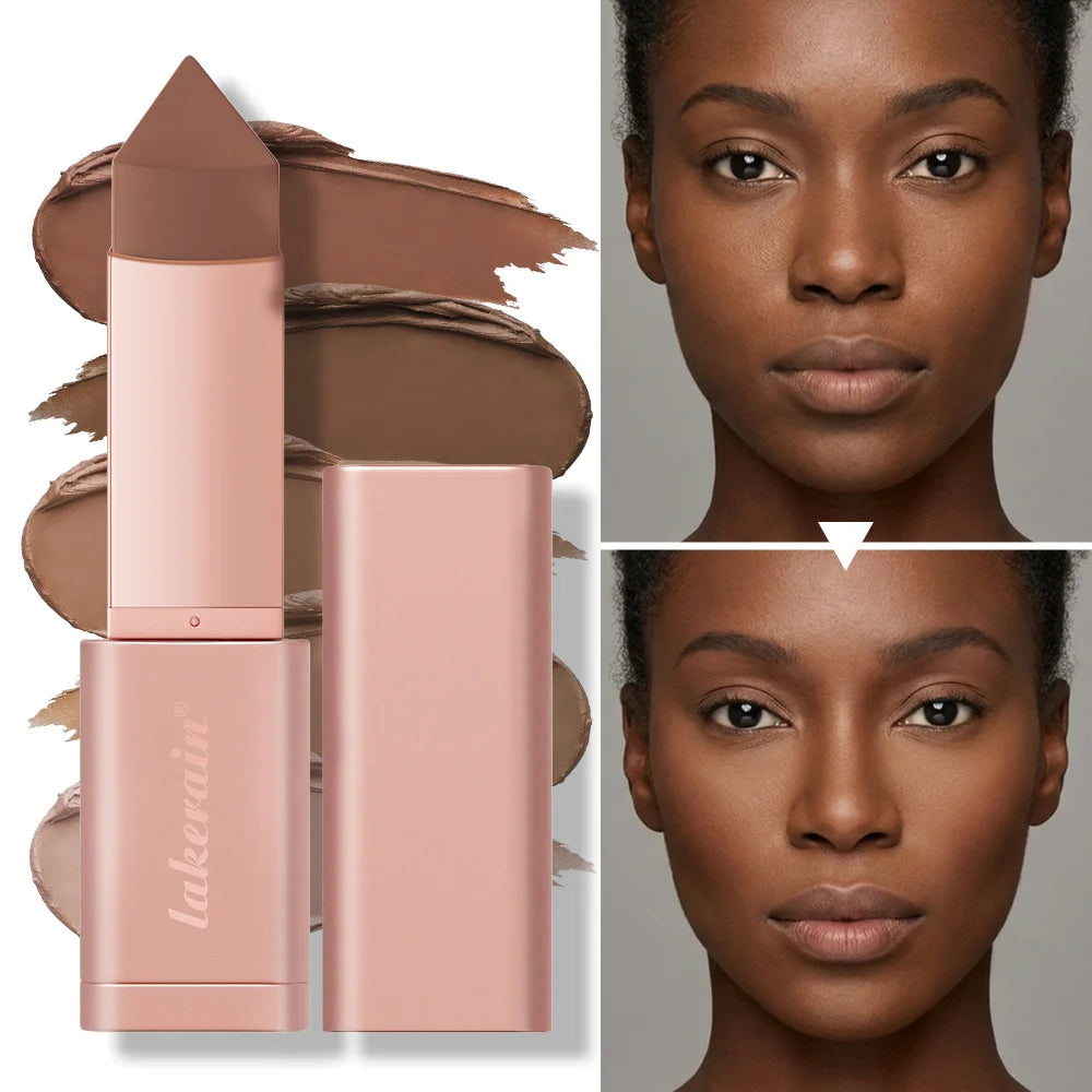 2Pcs Cream Bronzer Stick Smooth Blendable Face Contour Shading Stick Waterproof Long Lasting Natural Sun‑Kissed Bronzing Makeup For All Skin Tones