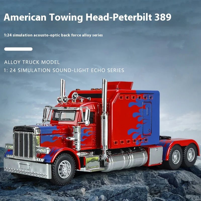 Peterbilt 389 Diecast Model Truck With Lights And Sound Effects