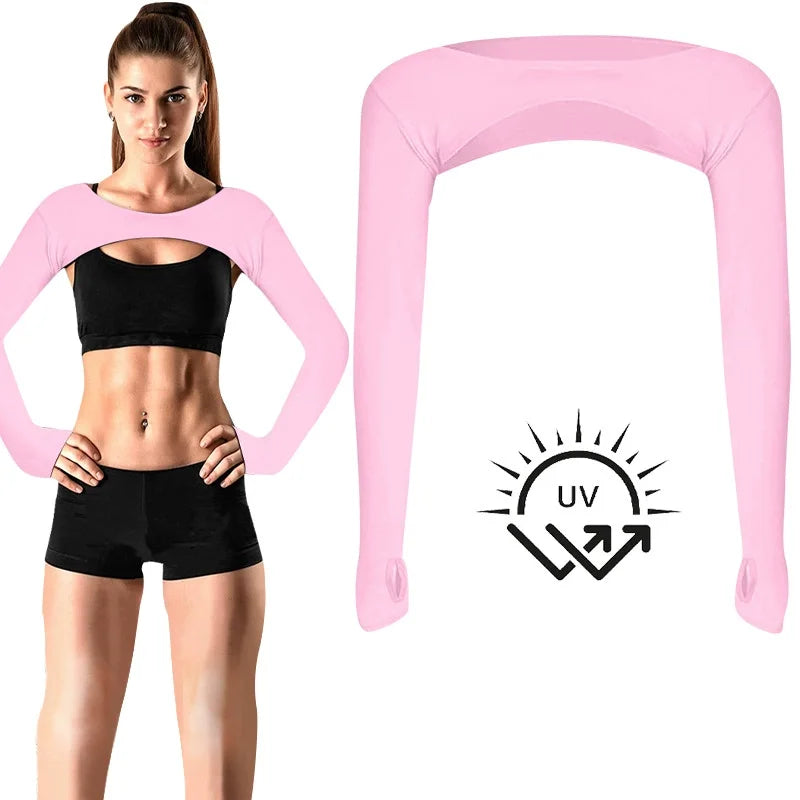 UV Shawl Arm Sleeves Ice Silk Coolness Fabric UPF50+ Golf Sun Sleeves for Sun Protection Compression Shawl Arm Sleeve Sport