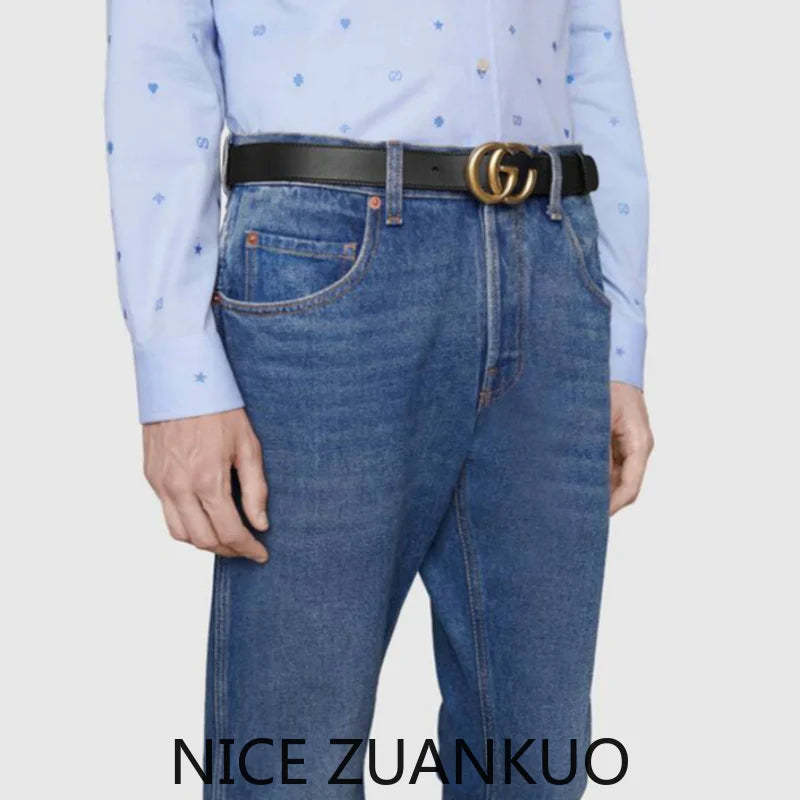 New Italian High-end Ladies' Casual Belts and Men's Business Belts, Suitable for Skirts and Jeans. Versatile Casual Belts, Couple-style Belts. European-style Luxury Belts.