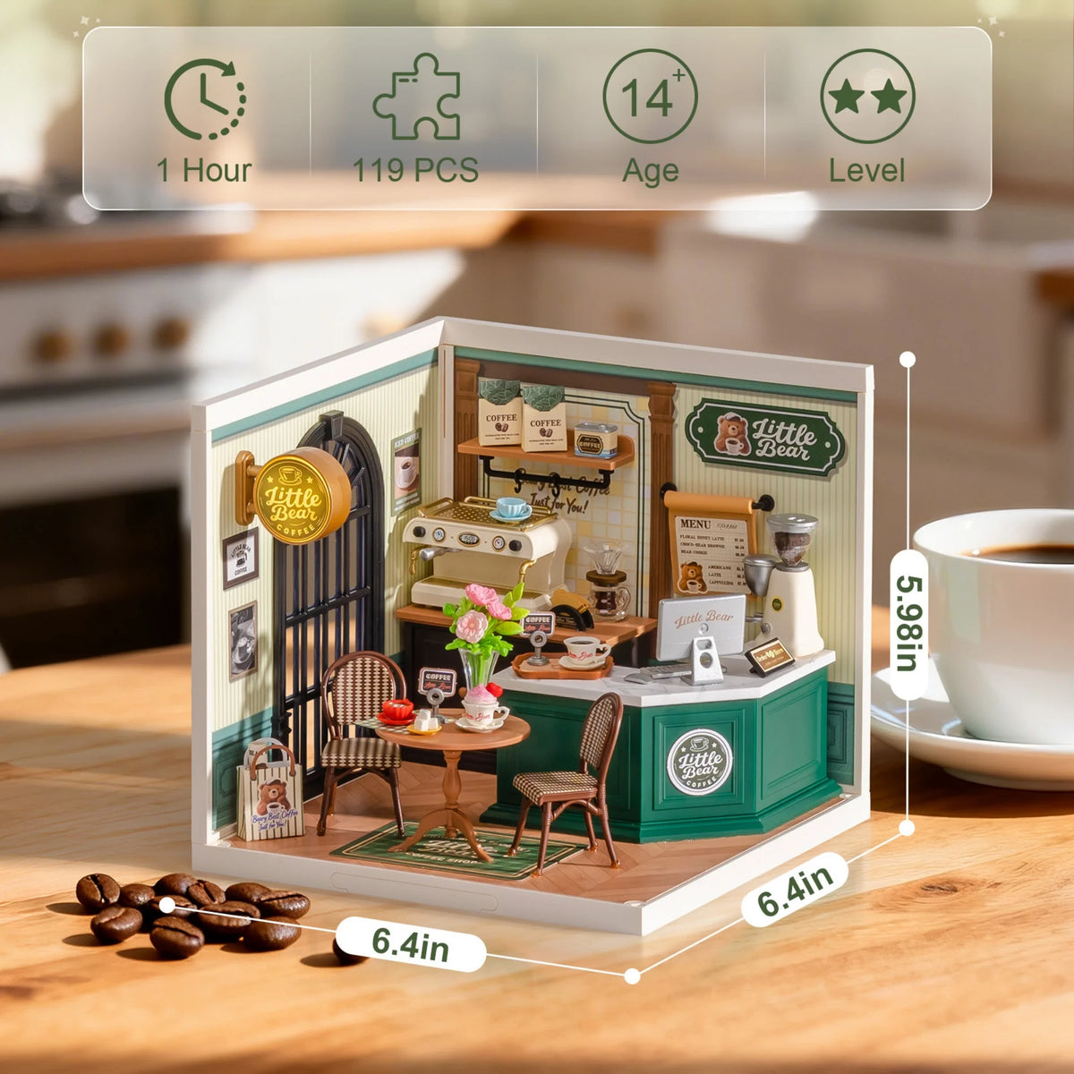 Rolife Dollhouse 3D Puzzle Super Creator Serious DIY Miniature House Kit with LED Light for Home Decor Birthday Gift for Girls Teens(DW026/27/28)
