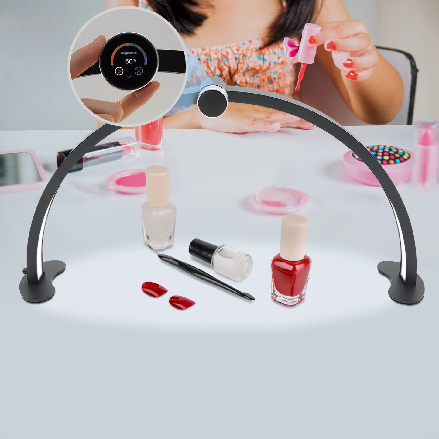 LED Half Moon Lamp With Adjustable Brightness 3000K To 6000K