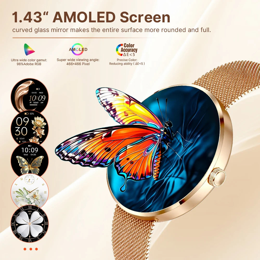 MEVADEN Ultra Thin Stainless Steel Smartwatch With AMOLED Screen